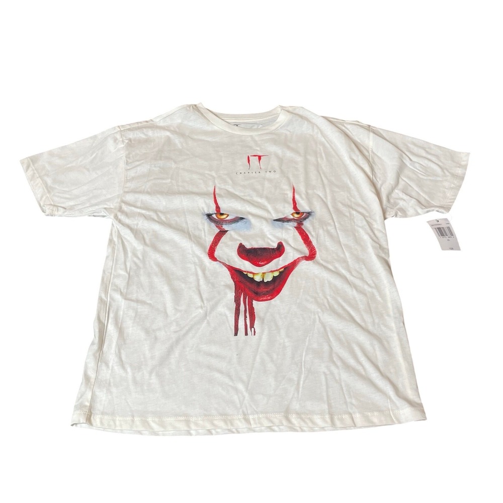 IT Chapter Two Pennywise Graphic T-Shirt White XS Mad Engine Horror Movie Tee